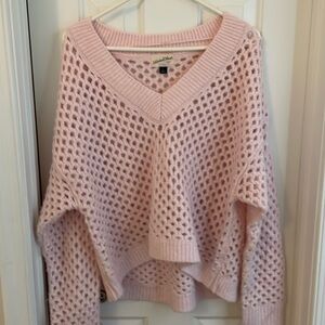 Pink sweater worn twice size L